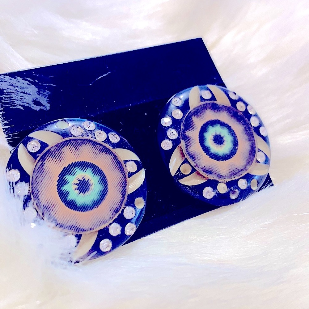 Unique Retro Vintage ClipOns Bohemian Style Statement Making Earrings - Picture 2 of 13